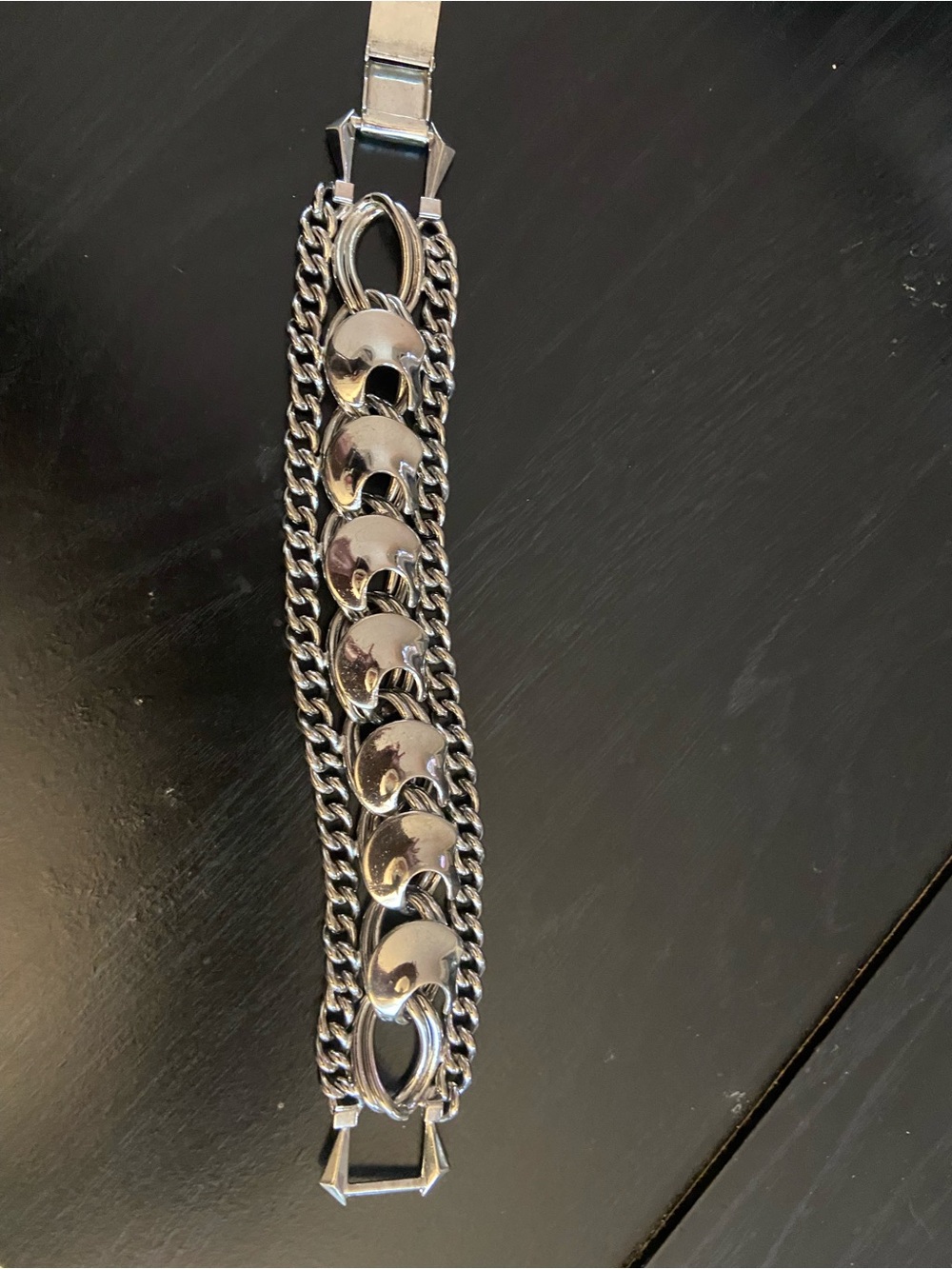 Source Unknown Multi-Row Silver Link Bracelet - Picture 3 of 3